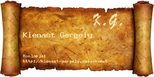 Kienast Gergely névjegykártya